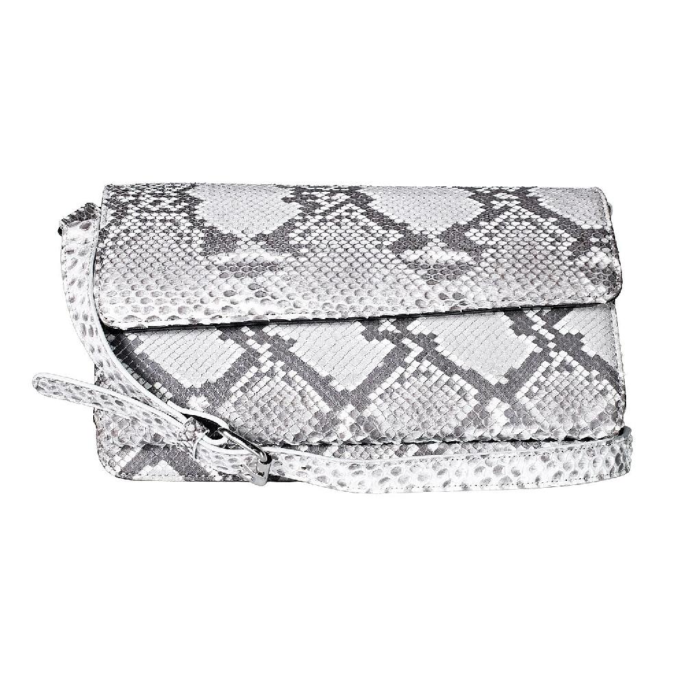 shop lc Grand Pelle Natural Genuine Python Leather Shoulder Flap Bag