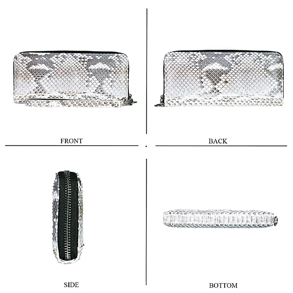 Shop Lc Grand Pelle Natural Genuine Python Leather Wallet