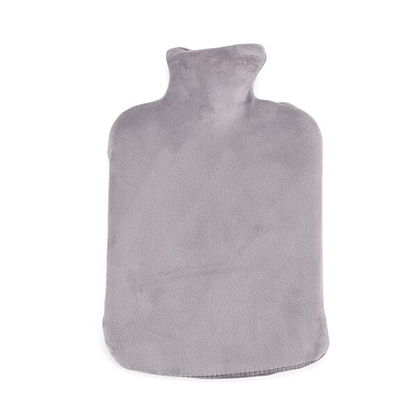 Shop Lc Gray 2L Hot Water Bag With Rabbit Faux Fur Cover