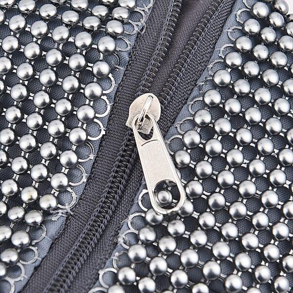 Shop Lc Gray Sparkle And Glitter Triangle Purse With Zipper Closure
