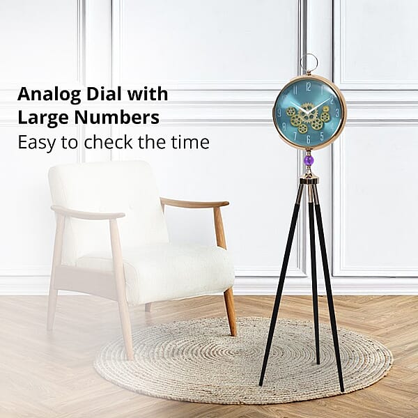 Shop Lc Green Antique Grandfather Quartz Clock With Tripod Metal Stand