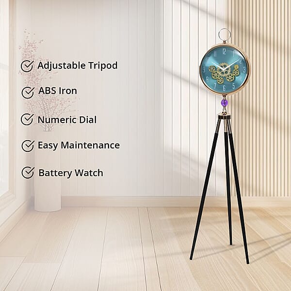 Shop Lc Green Antique Grandfather Quartz Clock With Tripod Metal Stand