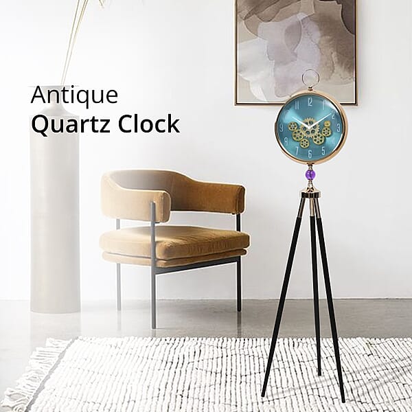 Shop Lc Green Antique Grandfather Quartz Clock With Tripod Metal Stand