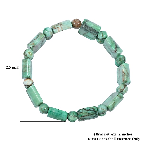 Shop Lc Green Matrix Jasper 148.95 Ctw Tanker Plain Bracelet (6-7In)