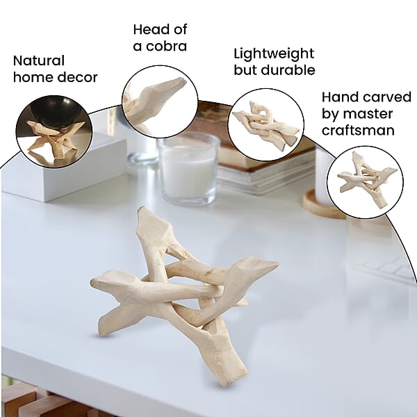 Shop Lc Handcrafted Natural Color Wooden Tripod Cobra Stand