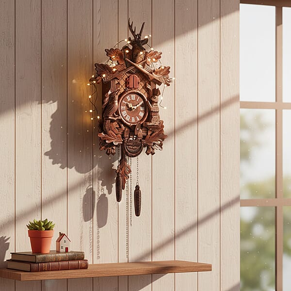 Shop Lc Handcrafted Vintage Pendulum Quartz Movement Reindeer Wall Clock With Sound (Battery Not Included)