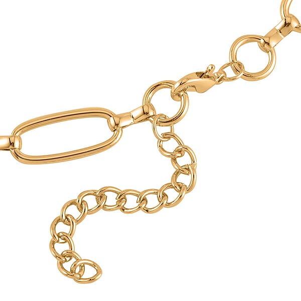 Shop Lc Heart Necklace 20-22 Inches And Earrings And Bracelet (7.50-9.50In) In Goldtone