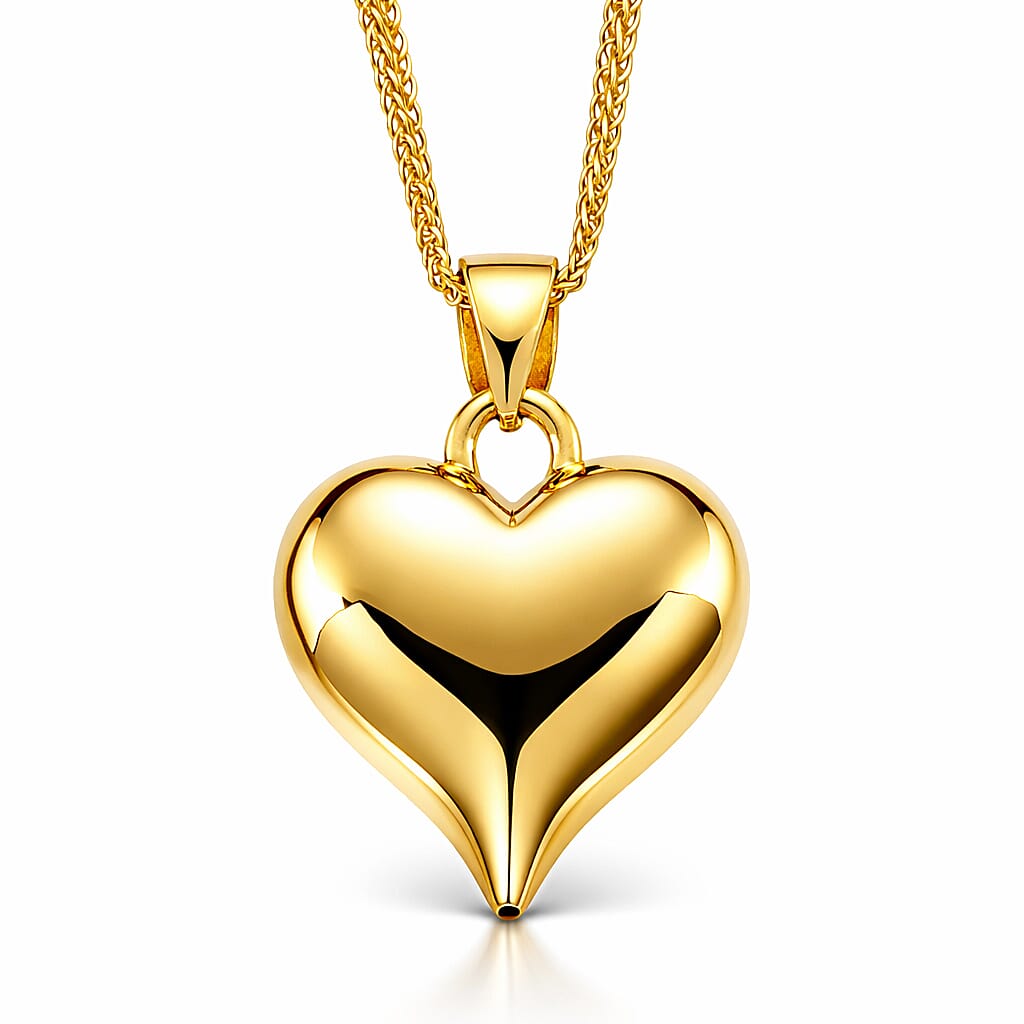 shop lc Heart Pendant Necklace in 24K Yellow Gold 3.69 Grams (18 Inches) shop lc Heart Pendant Necklace in 24K Yellow Gold 3.69 Grams (18 Inches)