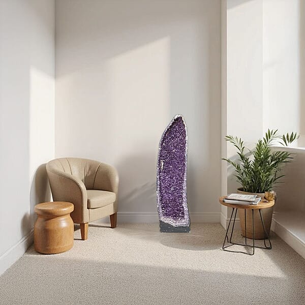 Shop Lc Home And Office Decor Amethyst Color Geode With Stand (152 Lbs)