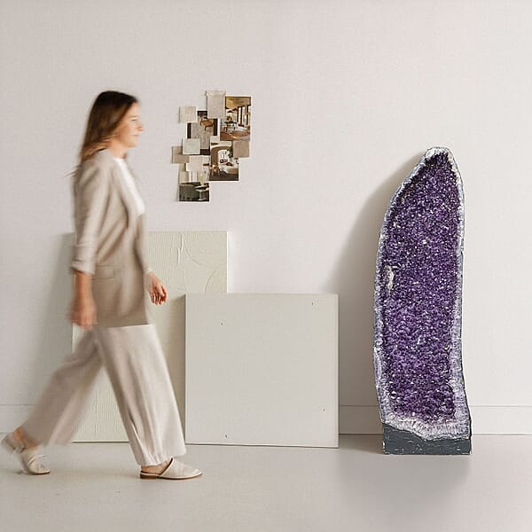 Shop Lc Home And Office Decor Amethyst Color Geode With Stand (152 Lbs)