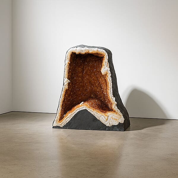 Shop Lc Home And Office Decor Citrine Geode On Wooden Base (280 Lbs)