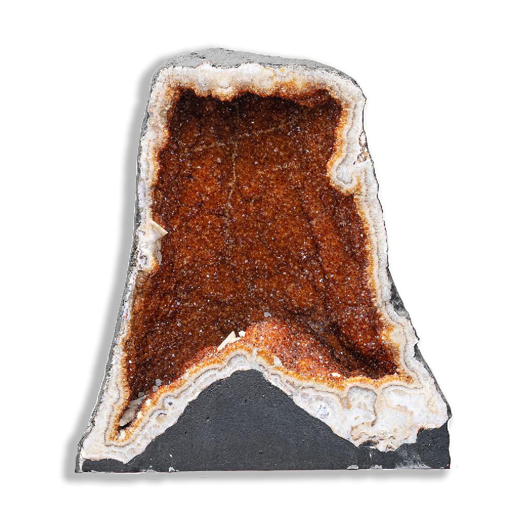 shop lc Home and Office Decor Citrine Geode on Wooden Base (280 lbs)