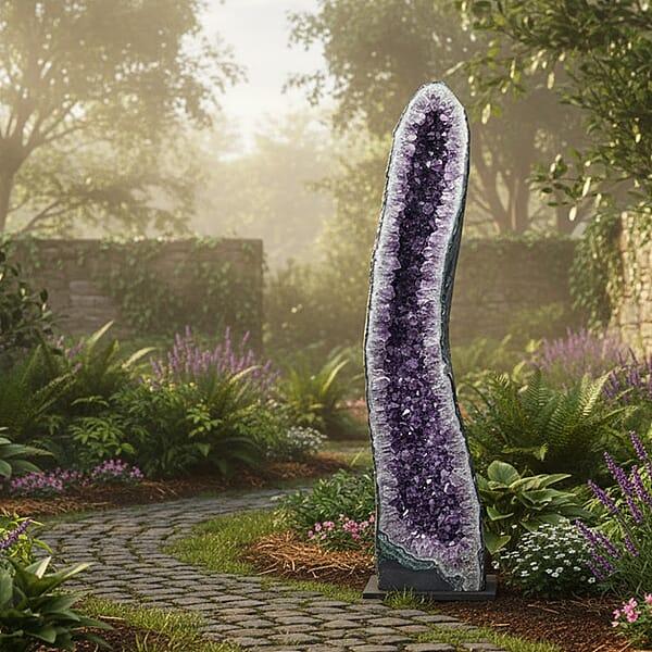 Shop Lc Home And Office Decor Uruguayan Amethyst Geode On Wooden Base - 269 Lbs (57x11)