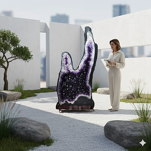 Shop Lc Home And Office Decor Uruguayan Amethyst Geode With Stand - 754 Lbs (67x35)