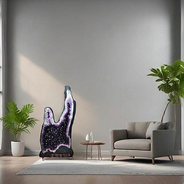 Shop Lc Home And Office Decor Uruguayan Amethyst Geode With Stand - 754 Lbs (67x35)