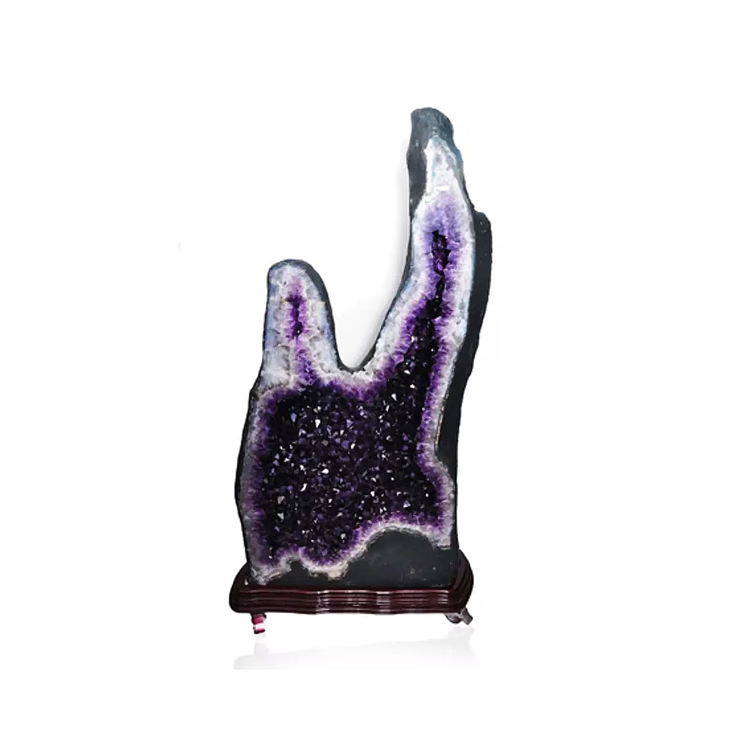 shop lc Home and Office Decor Uruguayan Amethyst Geode With Stand - 754 lbs (67x35)