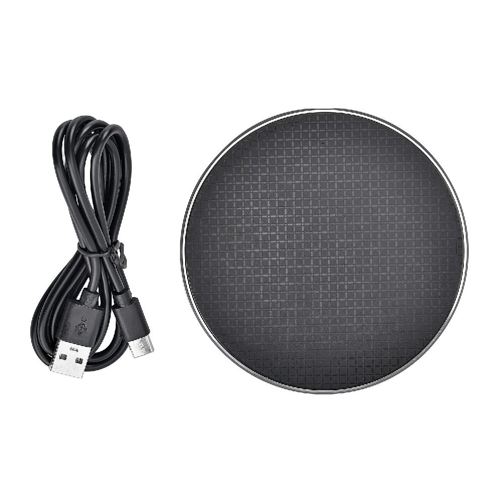 shop lc Homesmart 15W Wireless Fast Charger with 3.28 Feet USB Cable - Black Portable Ultra Thin Fast Charging Pad With Indicator Lights