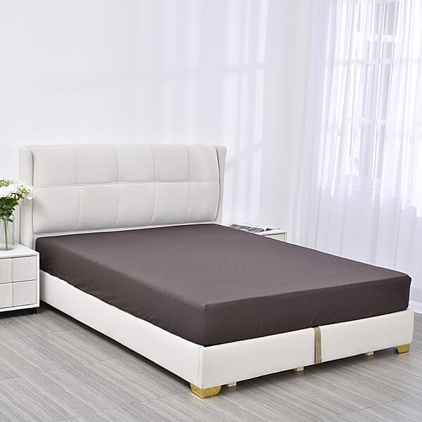 Shop Lc Homesmart Brown Embossed 6pcs Polyester Sheet Set - Queen Bed Sheets Fitted Sheet Bed Sheet Set Microfiber Sheets