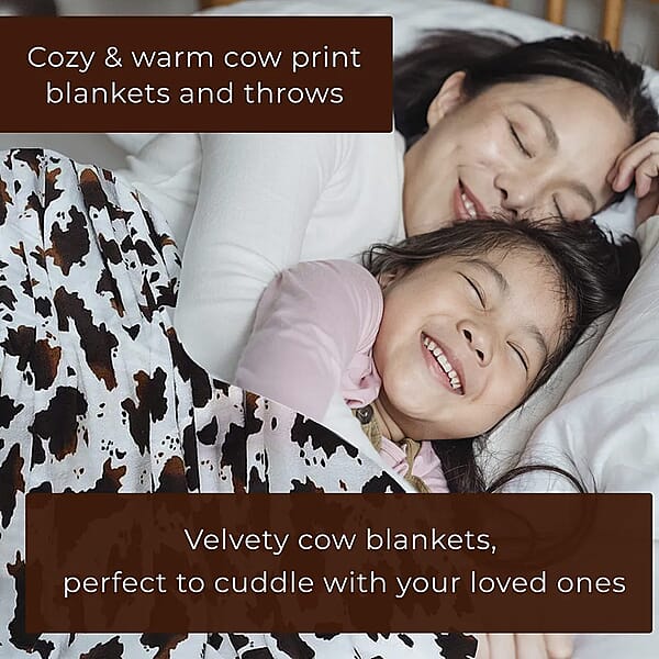 Shop Lc Homesmart Heirloom Cow Print Super Soft Warm & Cozy Throw Blanket Microfiber Soft Blanket Bedding Home Decor