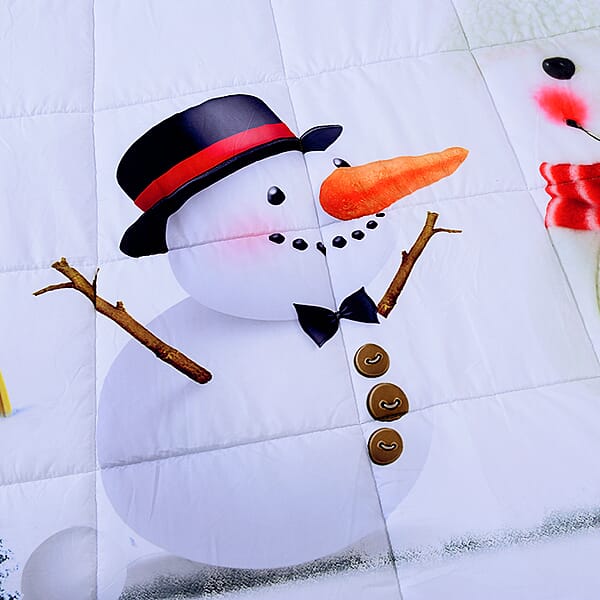 Shop Lc Homesmart Microfiber Snowman Friends Pattern Comforter And Set Of 2 Shams