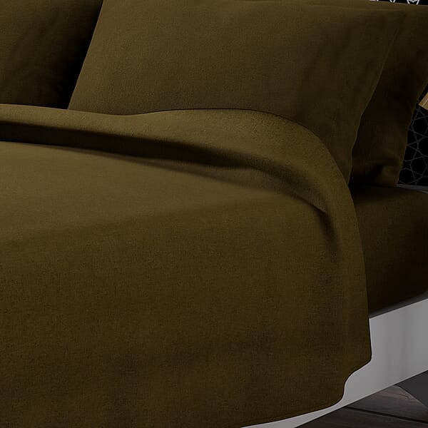 Shop Lc Homesmart Olive Green Solid 6pcs Microfiber Sheet Set - Queen Bed Sheets Fitted Sheet Bed Sheet Set Microfiber Sheets