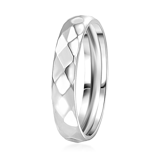 Shop Lc Honeycomb Band Ring In 950 Palladium 1.70 Grams