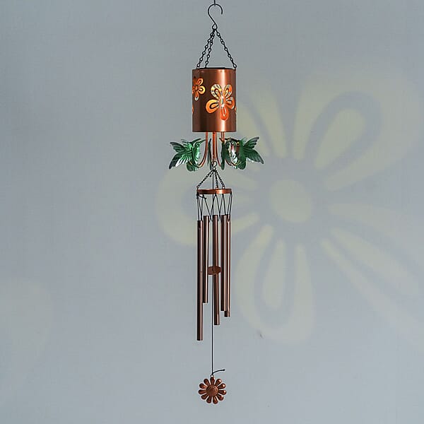 Shop Lc Humming Bird Metal Solar Windmill With Wind Chime And 1 Bright LED (300 MAh)