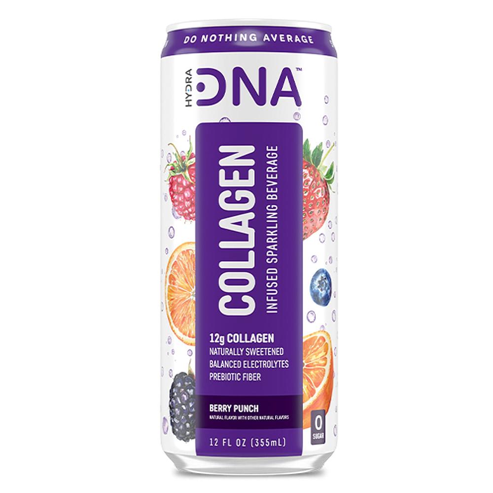 shop lc HydraDNA Collagen Infused Sparkling Beverage- Berry Punch (12x 12oz Can)