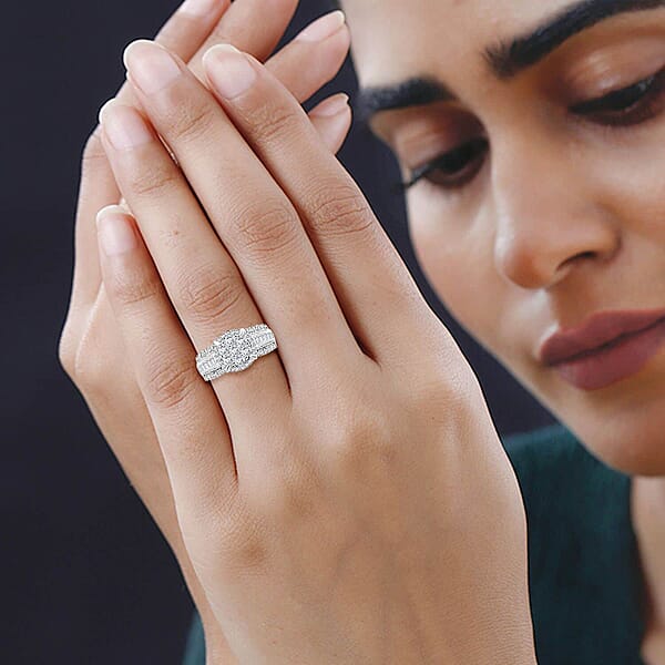 Shop Lc I2-I3 Diamond 1.00 Ctw Ring In 10K White Gold 5.85 Grams