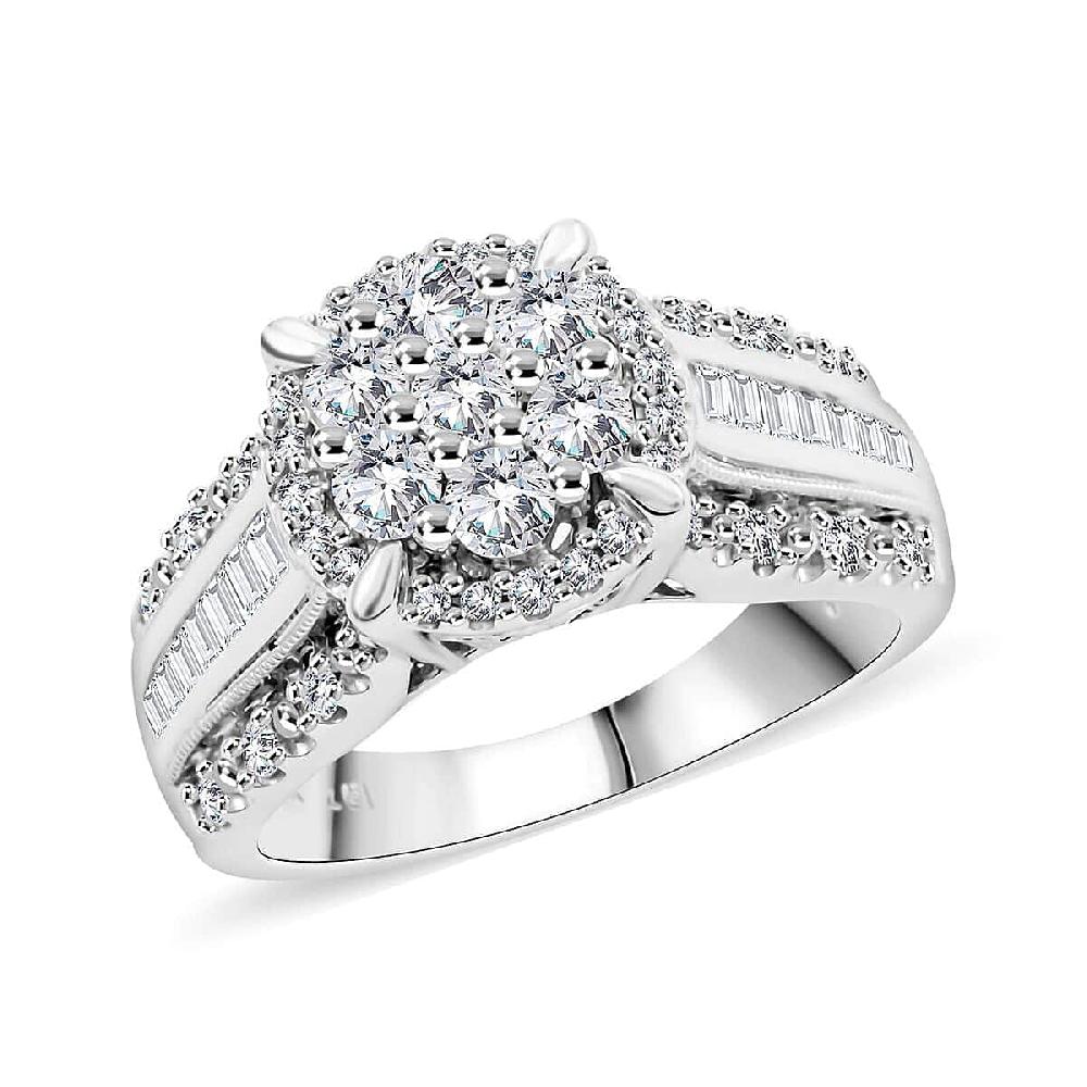 shop lc I2-I3 Diamond 1.00 ctw Ring in 10K White Gold 5.85 Grams