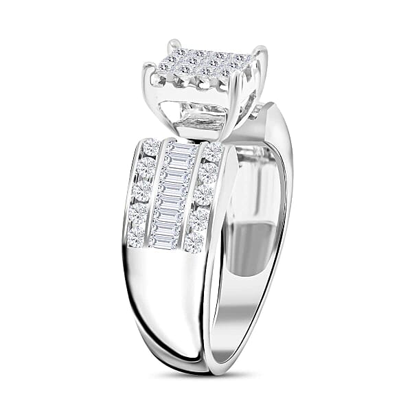 Shop Lc I3 Diamond 1.00 Ctw Ring In 14K White Gold 5.15 Grams