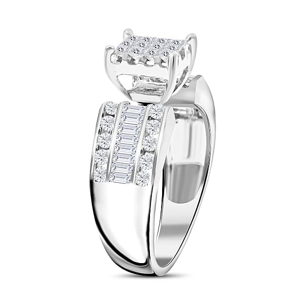 Shop Lc I3 Diamond 1.00 Ctw Ring In 14K White Gold 5.15 Grams