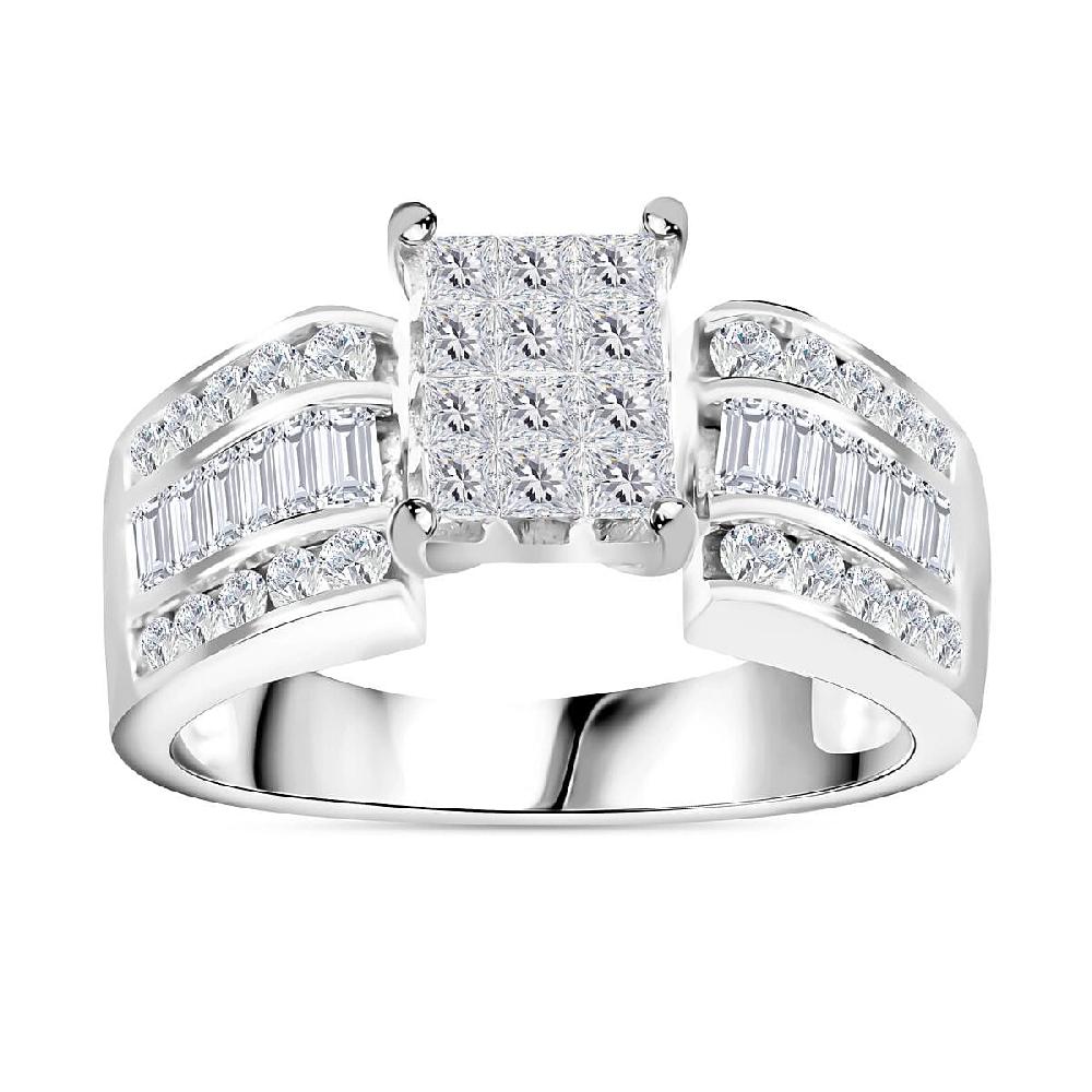 shop lc I3 Diamond 1.00 ctw Ring in 14K White Gold 5.15 Grams