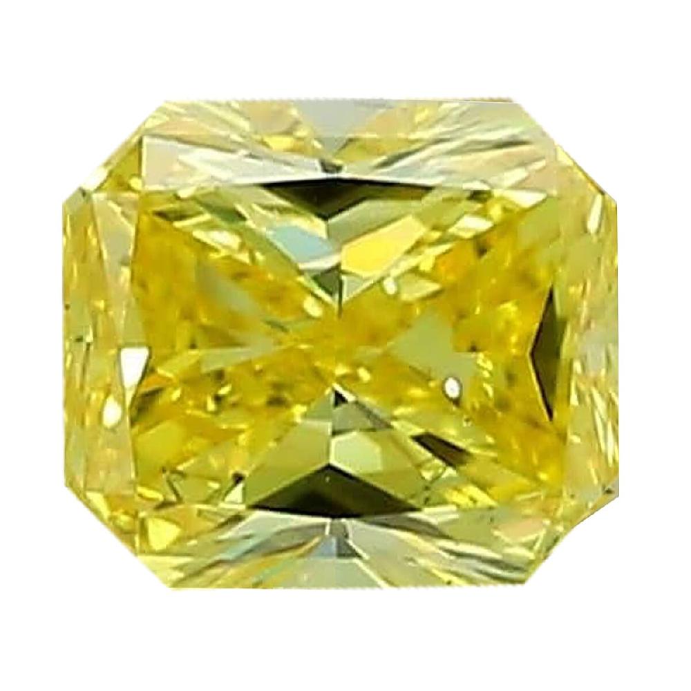 shop lc IGI Certified 1.00 ctw Lab Grown Yellow Diamond Loose Gemstone – VS2 (Square Cushion Cut)