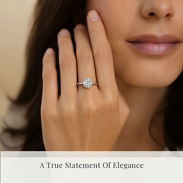 Shop Lc IGI Certified 950 Platinum Heart & Arrow Cut Luxuriant Lab Grown Diamond (E-F VS) Ring (4.80 G) 2.00 Ctw