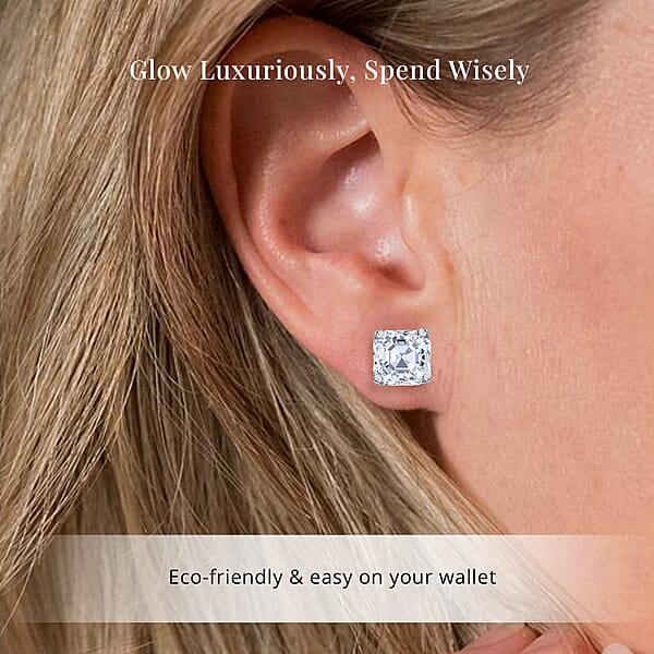 Shop Lc IGI Certified Asscher Cut Luxuriant Lab Grown Diamond G-H VS 2.00 Ctw Stud Earrings In 950 Platinum