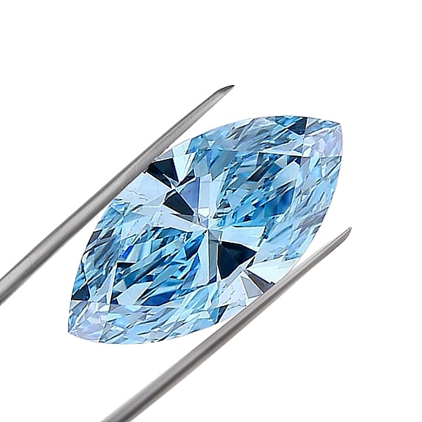 Shop Lc IGI Certified Luxuriant Lab Grown Blue Diamond (VS2) (Mrq Mix Mix) 2.00 Ctw