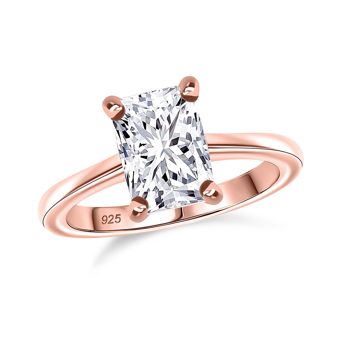 shop lc IGI Certified Luxuriant Lab Grown Diamond E-F VS 1.00 ctw Solitaire Ring in 18K Vermeil Rose Gold Sterling Silver (Del. in 10-12 Days)