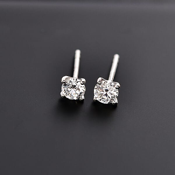 Shop Lc IGI Certified Luxuriant Lab Grown Diamond E-F VS 1.00 Ctw Stud Earrings In Platinum Over Sterling Silver