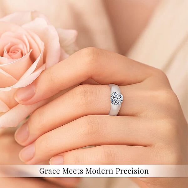 Shop Lc IGI Certified Luxuriant Lab Grown Diamond E-F VS 2.00 Ctw Tension Set Ring In 950 Platinum 9.50 Grams