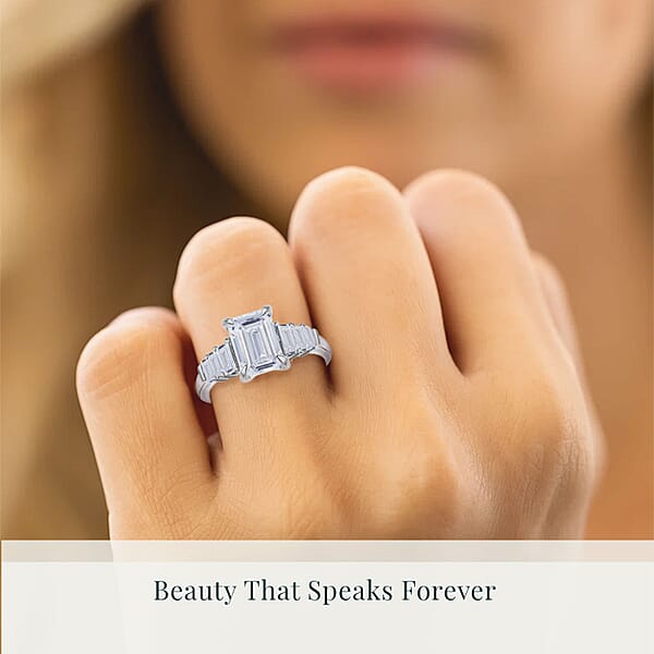 Shop Lc IGI Certified Luxuriant Lab Grown Diamond E-F VS 2.50 Ctw Art Deco Ring In 950 Platinum 4.25 Grams