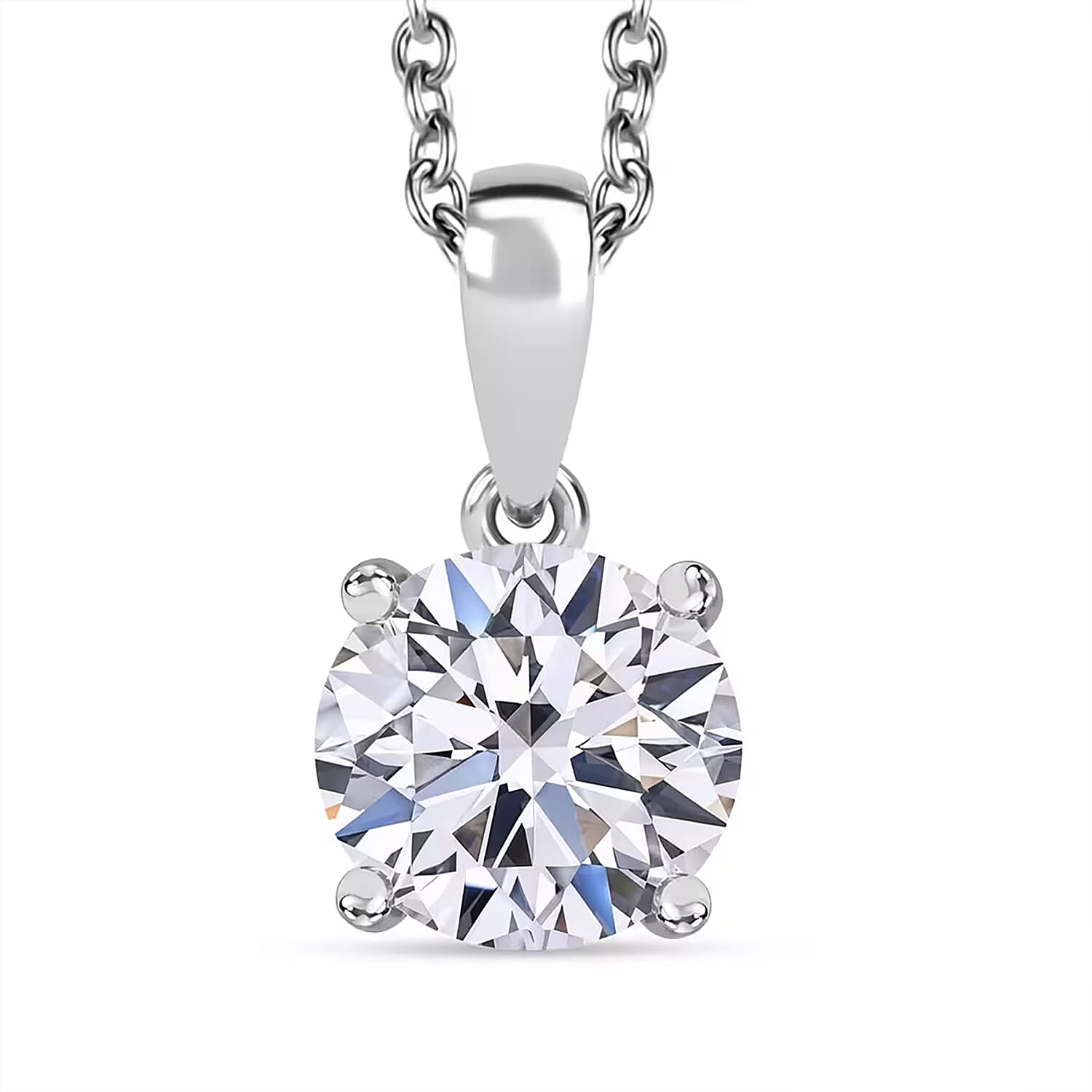 shop lc IGI Certified Luxuriant Lab Grown Diamond E-F VS 2.00 ctw Pendant Necklace in 950 Platinum 20 Inches (Del. In 8-10 Days)