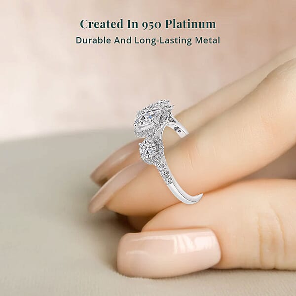 Shop Lc IGI Certified Luxuriant Lab Grown Diamond E-F VS 2.00 Ctw Ring In 950 Platinum