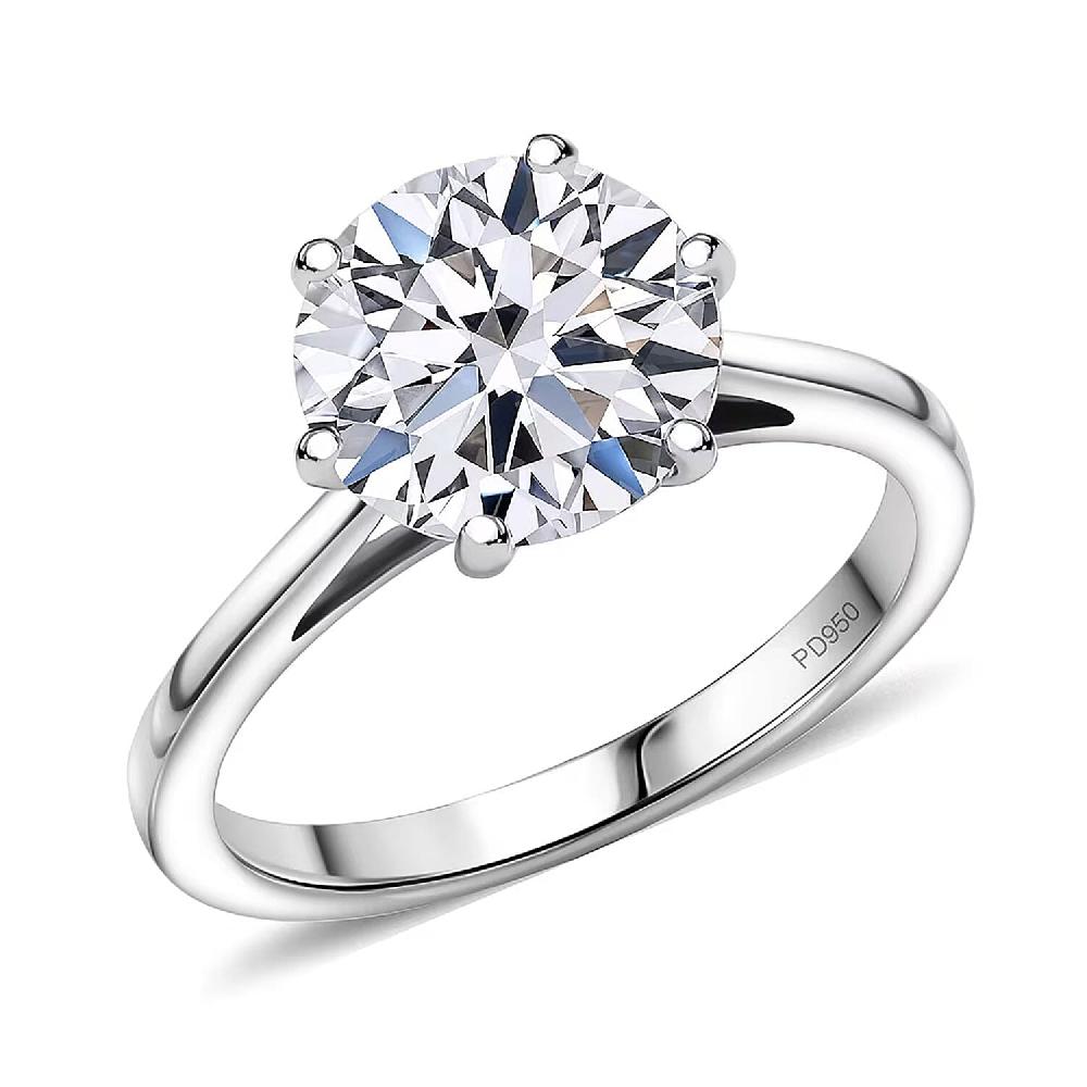 shop lc IGI Certified Luxuriant Lab Grown Diamond E-F VS 3.00 ctw Solitaire Ring in 950 Palladium (Del. in 12-15 Days)