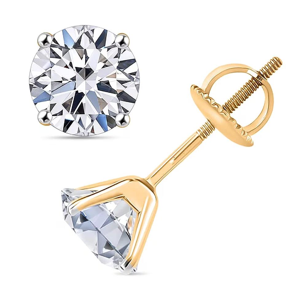 shop lc IGI Certified Luxuriant Lab Grown Diamond E-F VS 3.00 ctw Solitaire Stud Earrings in 10K Yellow Gold shop lc IGI Certified Luxuriant Lab Grown Diamond E-F VS 3.00 ctw Solitaire Stud Earrings in 10K Yellow Gold