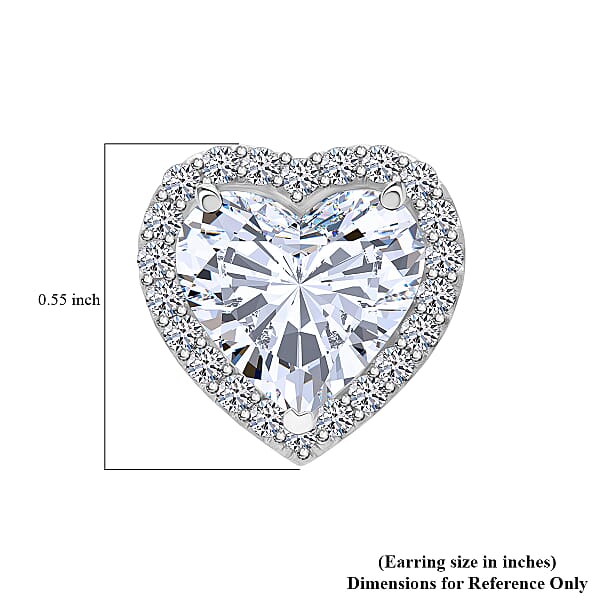 Shop Lc IGI Certified Luxuriant Lab Grown Diamond E-F VS 5.50 Ctw The Heart's Aura Earrings In 950 Platinum