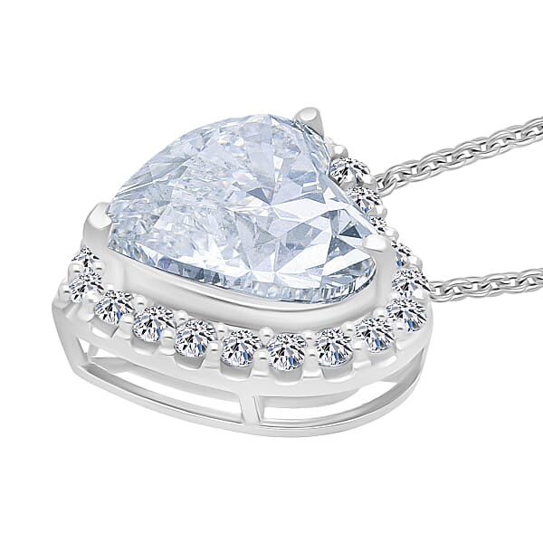 Shop Lc IGI Certified Luxuriant Lab Grown Diamond E-F VS 5.50 Ctw Forever Heart Crown Pendant Necklace In 950 Platinum 20 Inches 4.30 Grams