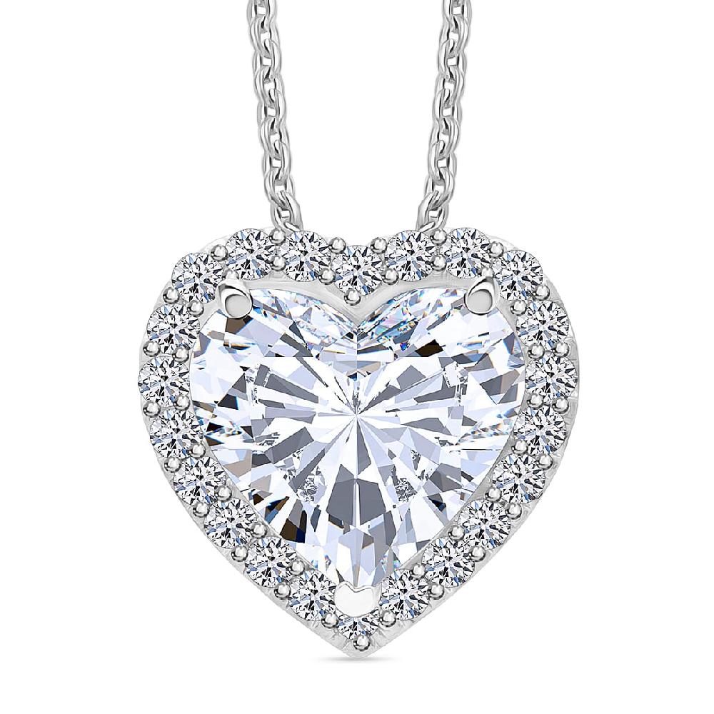 shop lc IGI Certified Luxuriant Lab Grown Diamond E-F VS 5.50 ctw Forever Heart Crown Pendant Necklace in 950 Platinum 20 Inches 4.30 Grams