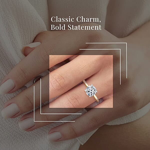 Shop Lc IGI Certified Luxuriant Lab Grown Diamond (E-F VS) Solitaire Ring In 14K Yellow Gold 1.00 Ctw