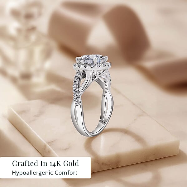 Shop Lc IGI Certified Luxuriant Lab Grown Diamond G VS 2.50 Ctw Ring In 14K White Gold